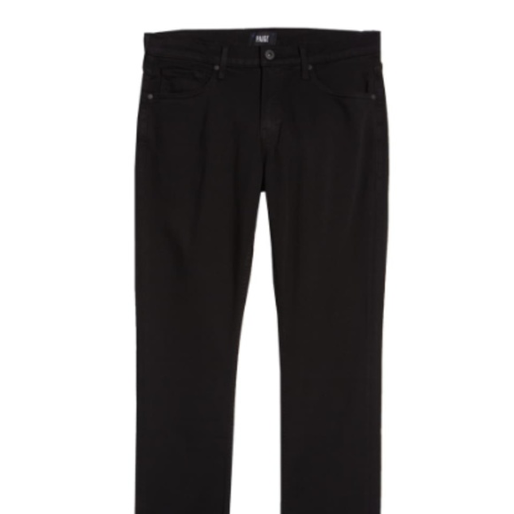 PAIGE Lennox Slim Straight Leg Jeans Black NWOT - Picture 3 of 5